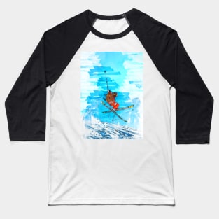 Cross Skier Jump Abstract. For ski lovers. Baseball T-Shirt